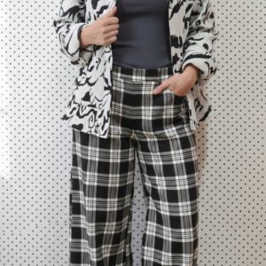 CHAQUETA DE ALGODÓN REVERSIBLE  BLANCOS Y NEGROS