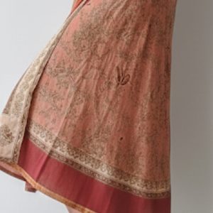 FALDA SEDA ENVOLVENTE Y REVERSIBLE EN TONOS MARRONES