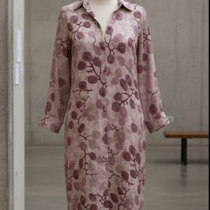 CAMISERO DE SEDA SATINADA EN ROSA-BURDEOS