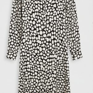 CAMISERO DE SEDA SATINADA NEGRO CON LUNARES